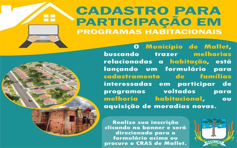 Cadastro para participação em Programas Habitacionais