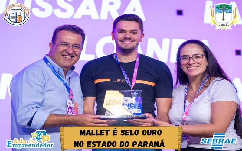 Mallet recebe Selo Ouro pelo terceiro ano consecutivo como uma das melhores salas do Empreendedor do Estado do Paraná