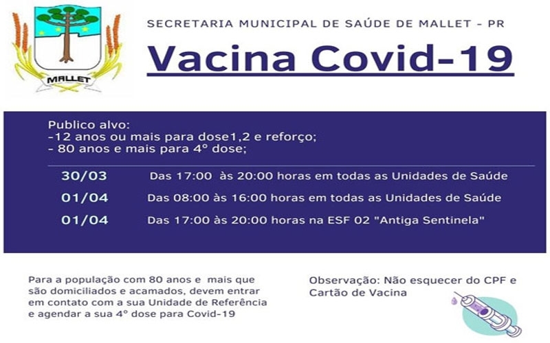 Aviso vacinação