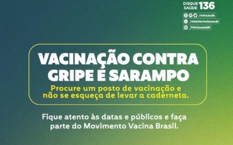 Vacinação contra a gripe o sarampo